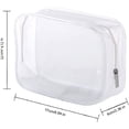 thumbnail image 5 of 6 Pack Clear Toiletry Carry Pouch with Zipper Portable Plastic Waterproof Cosmetic Bag TSA Approved for Vacation Travel Bathroom and Organizing (White, Small), 5 of 5