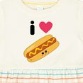 thumbnail image 4 of Inktastic I Love Hot Dogs Girls Baby Dress, 4 of 5