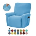 thumbnail image 1 of Housse de Fauteuil Inclinable Extensible Couverture Complète Couleur Unie pour LAZBOY Remplacement-Shorts, 1 of 5