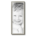 thumbnail image 2 of ArtToFrames 8" x 21" Silver with Stained Grey Picture Frame, 8x21 inch Silver Wood Poster Frame (WOM-4767), 2 of 7