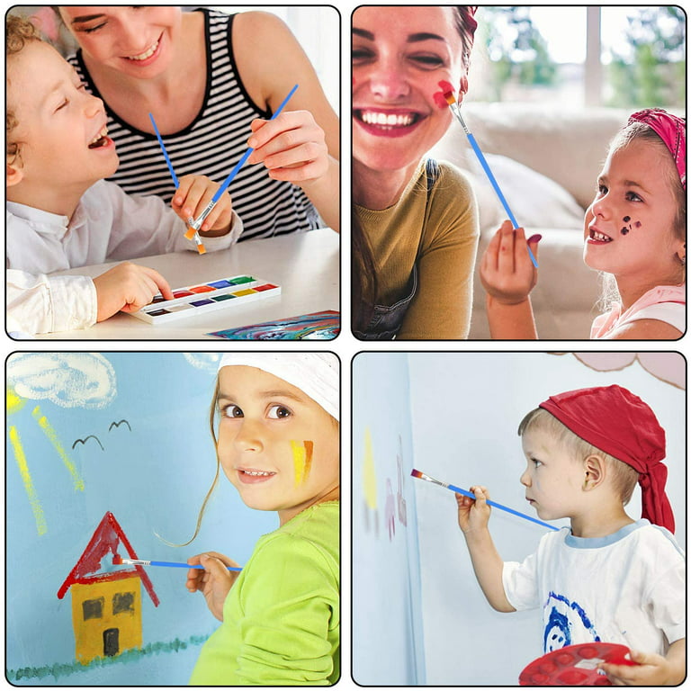 Loomini 27pc Kids Paint Kit Set: Brushes, Canvas, Tabletop Easel