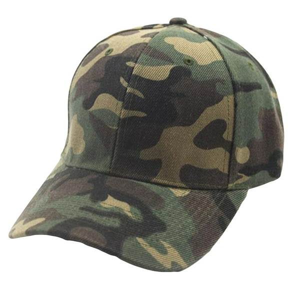 WTXUE Baseball Hats, Camo Hat Unisex Camouflage Baseball Cap Snapback Hat, Green, 56-58cm
