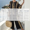 thumbnail image 3 of Atogsazn Womens Plus Size Linen Set Baggy Casual Striped 3/4 Sleeve Tops & Wide Leg Pants Outfit Lightweight Sets Black XXXL Fashion, 3 of 5