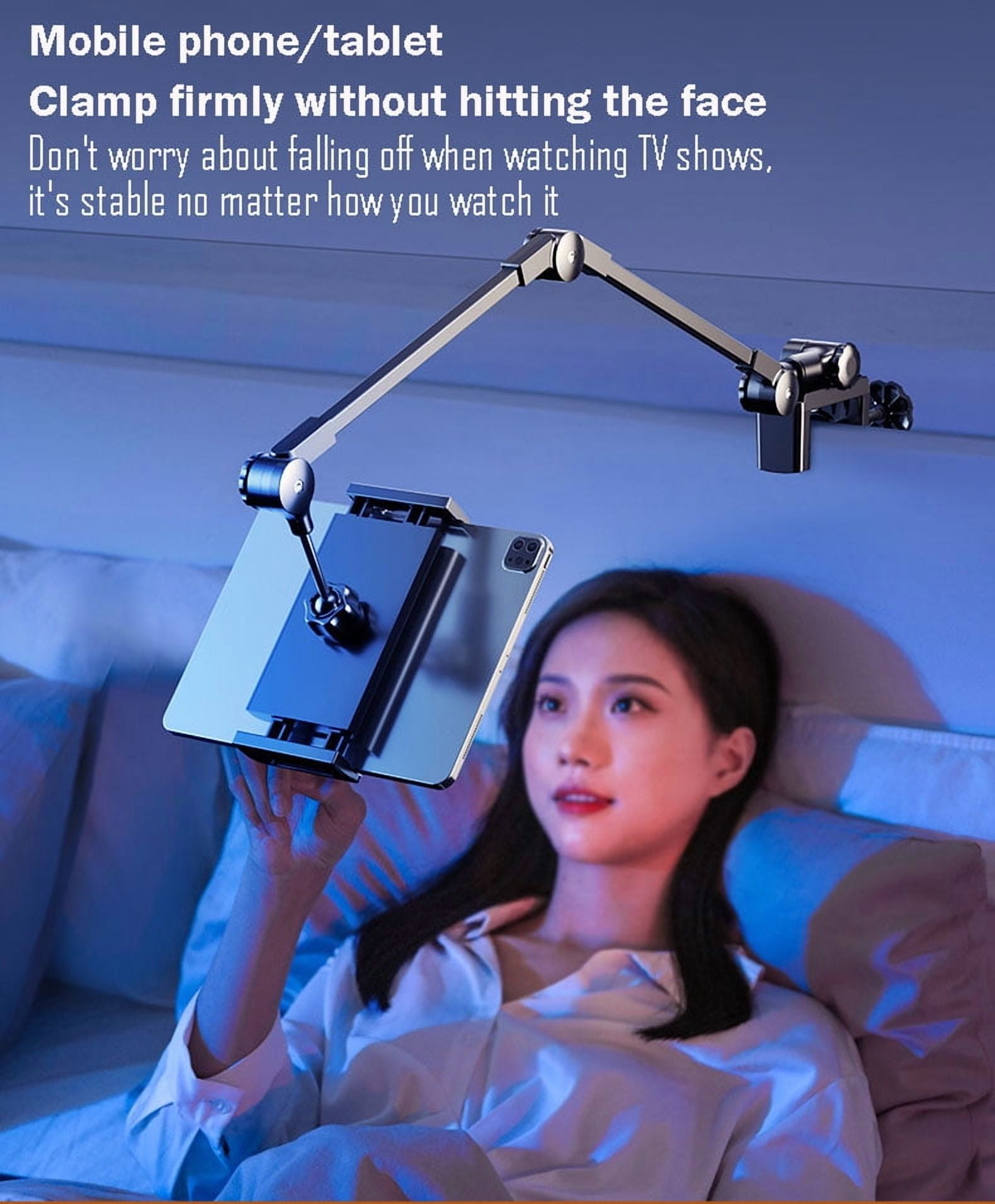 Phone Holder for Desk, Phone Holder for Bed with Adjustable Clamp Clip, Flexible Phone Stand Lazy Bracket Mount Long Arms Clamp for iPhone, Samsung, Google Pixel, Moto,Mobile phone-specific
