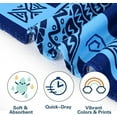 thumbnail image 6 of Blue Sea Turtle Beach Towel Blanket, Thin Lightweight Absorbent Quick Dry Sand Free Swimming Bath Shower Pool Towels Sea Turtle Gifts for Men Women Girls, 6 of 6