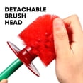 thumbnail image 2 of WRITWAA Toilet Brush Set, Dark Red, Compact Design, Dense Bristles, Comfortable Grip 1Set, 2 of 6