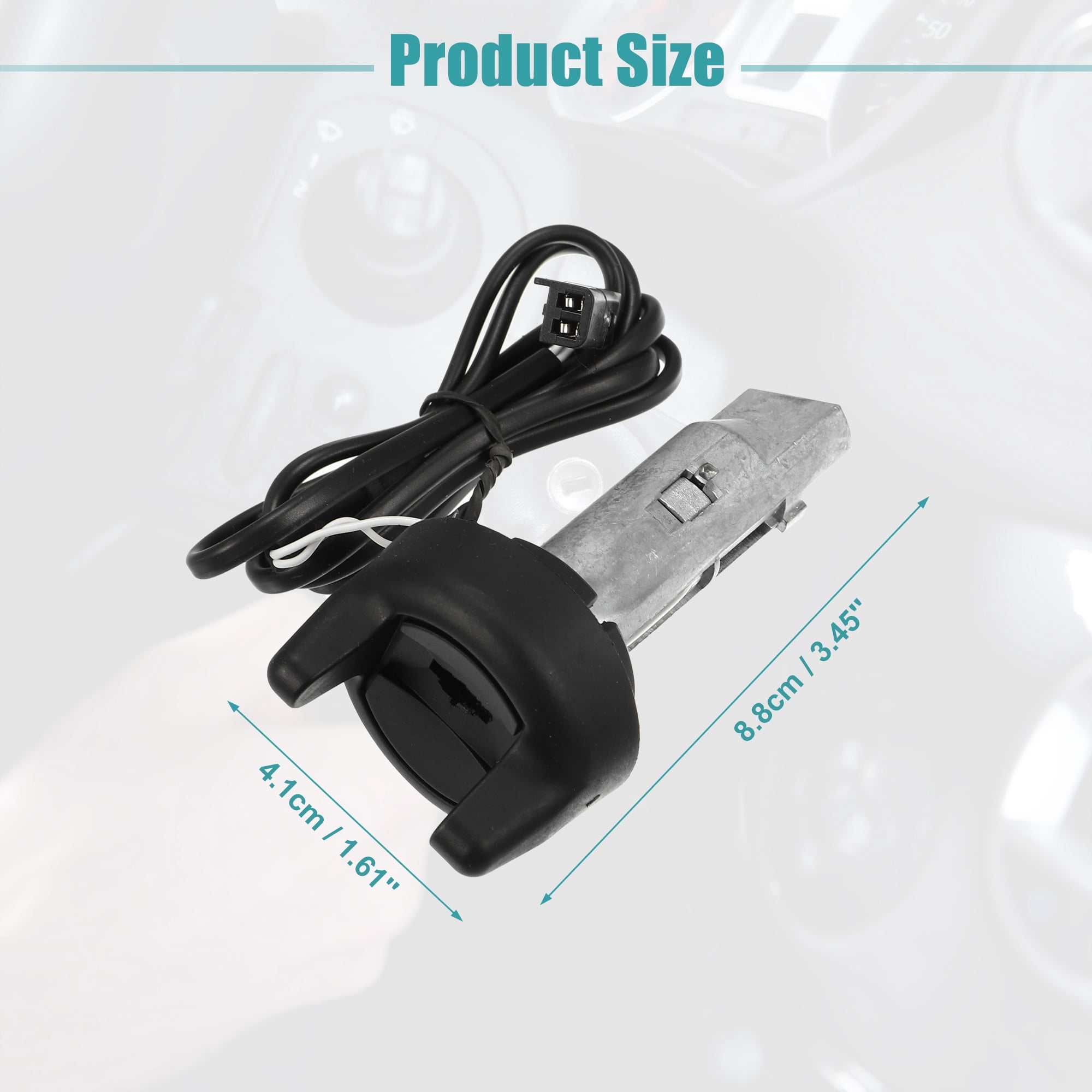 Unique Bargains Ignition Switch Cylinder Lock Assembly Fit for Buick Century Silver Tone