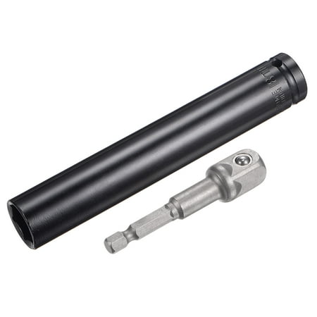

Uxcell Socket Accessory Set 18mm Lengthen Deep Socket 1/4 Hex Shank Impact Adapter with 1/2 Drive