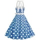 thumbnail image 5 of Puntoco Vestidos Mujer Verano Moda Mujer Corte Contraste Cuello Alto Lunares Vestido Grande, 5 of 5