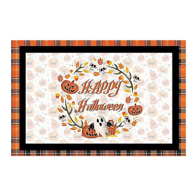 Up to 65% Off SMihono Halloween Letters Home Door Mat Absorbent Mat Living Room Kitchen Floor Mat