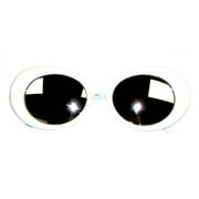 Kurt Cobain White Mirror Lens Sunglasses Nirvana Jackie O Onassis Kennedy Round