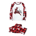 thumbnail image 2 of Christmas Pajamas for Family Buffalo Plaid Reindeer Pajamas Holidays Family Matching Sleepwear Elk Print Pajamas Pj Set Womens Pajama Sets, 2 of 5