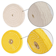 thumbnail image 3 of 4 Pcs Disques de Polissage Kit de Roue de Polissage 150mm Ensemble de Roue de Polissage pour Polisseuse de Table avec Trou pour Mandrin de 12.7mm, 3 of 6