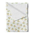 thumbnail image 2 of Floral Soft Flannel Fleece Blanket, Soft Toned Rose Bouquets Bridal Branches Shabby Beauty Wedding Petals, Cozy Plush for Indoor and Outdoor Use, 50" x 60", Peach Yellow Olive Green, by Ambesonne, 2 of 5