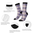 thumbnail image 3 of Fotbe Heart Check Plaid Pattern Long Socks for Men & Women – Breathable & Stretchy Compression Socks, Ideal for Running, Travel, and Everyday Wear Size 5-11, 3 of 6