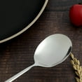 thumbnail image 4 of FRCOLOR small colander Stainless Steel Colander Set of 4 Creative Hollowout Serving Spoons for Western Food in Silver Color 4 Colanders,7.76"X1.97"X0.31", 4 of 5
