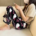 thumbnail image 5 of Pijamas Kawaii Sanrio Hello Kitty de franela para mujer, cálidos pantalones de lana blancos con dibujos animados de Anime, pantalones casuales para estar en casa, pantalones de moda de otoño, regalos, 5 of 5