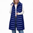 thumbnail image 4 of Towmus Long Puffer Vest for Women Winter Lightweight Hooded Zip Up Sleeveless Down Jackets Quilted Warm Cotton Padded Waistcoat Outerwear with Pockets, 4 of 5