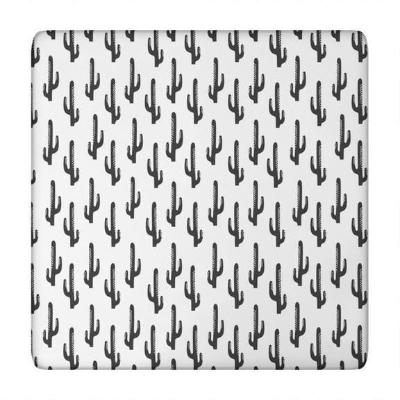 Desert Cactus Art Table Cover - Elastic Fitted Square Tablecloth, Soft & Scratch-Resistant Fabric for Indoor/Outdoor Use