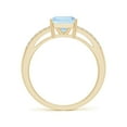 thumbnail image 2 of ANGARA Natural Solitaire Emerald-Cut 1.35 ct Aquamarine Split Shank Ring in 14K Yellow Gold for Women (Size-7mm) | March Birthstone, Anniversary, Jewelry Gift for Women | Natural Aquamarine Ring, 2 of 9