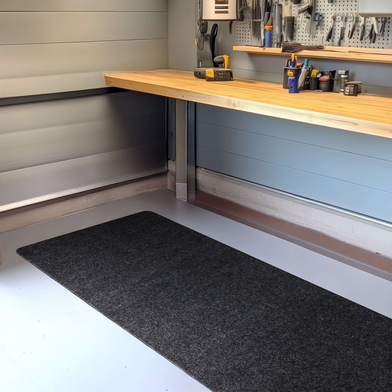 Mohawk Home Wide Wale Indoor/Outdoor Polyester Utility Mat, Coal