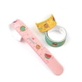 thumbnail image 5 of 6Pcs Lovely Cartoon Silicone Clap Bracelets Creative Graduated Scale Ruler Wristbands Patted Bracelets for Children Kids (Yellow Red Purple Green Blue Pink), 5 of 5