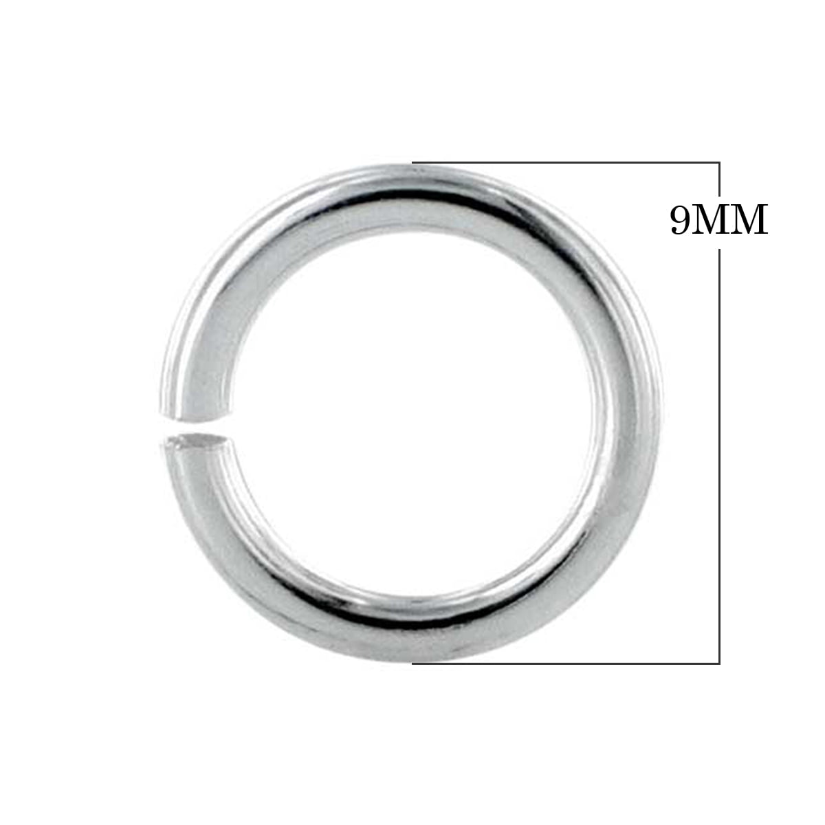 JOSS-100-9MM Sterling Silver Open Jump Ring