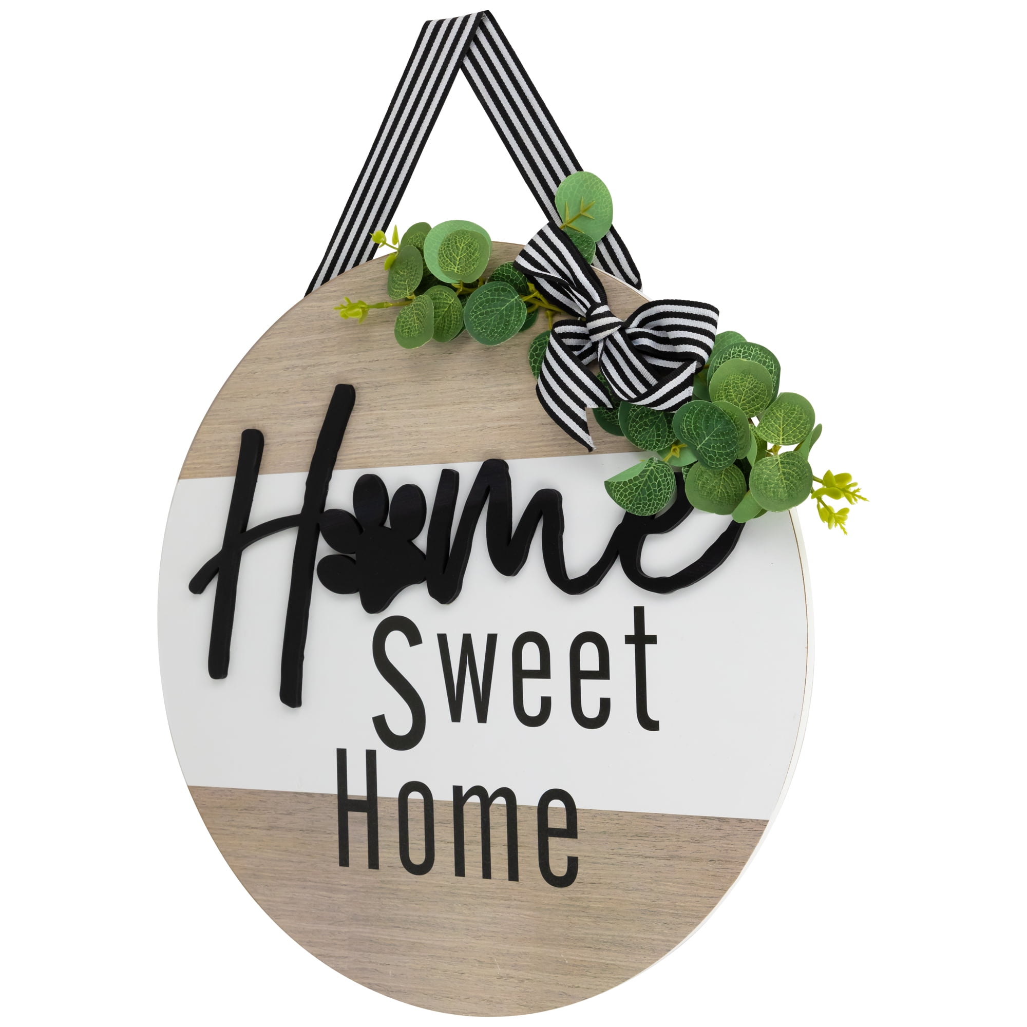 Northlight Home Sweet Home Paw Print Wall Sign - 15.75"