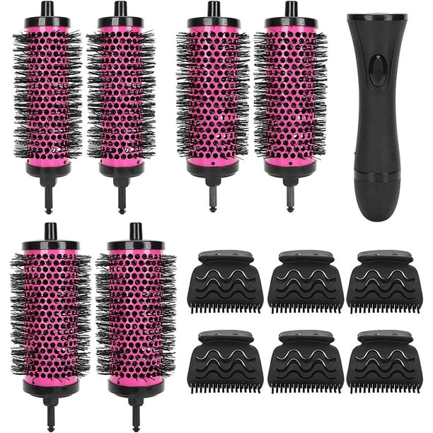 Juego de 6 cepillos redondos para el cabello, peines desmontables, secador, rizador, cepillo térmico redondo, pinzas para el cabello.
