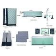 thumbnail image 6 of Bacati - Noah Tribal Mint/Navy 10-Piece Nursery in a Bag 100% Cotton Percale Unisex Crib Bedding Set with 2 crib fitted sheets, 6 of 7