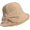 Khaki, variant on Women Girls Bucket Hat Winter Bowknot Bucket Cap Foldable Cloche Party Daily Costume Accessory Warm Soft Cloche Cap