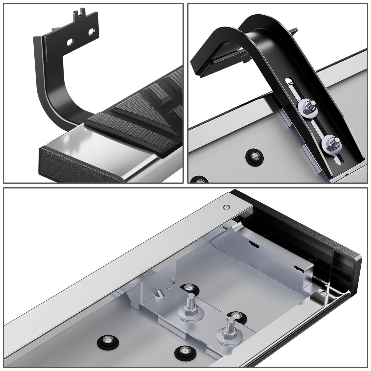 DNA Motoring 6.5" Side Step Nerf Bars Running Boards for 2009-2024 Dodge Ram 1500 Extended Cab