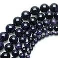 thumbnail image 3 of US 6/8/10MM Natural Blue Sandstone Loose Beads Starry Sky Stone Round DIYJewelry, 3 of 10