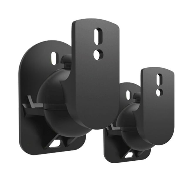WESIEVYA 1Pair Universal Black Speaker Wall Mount Bracket for Easy Installation and Mounting Use