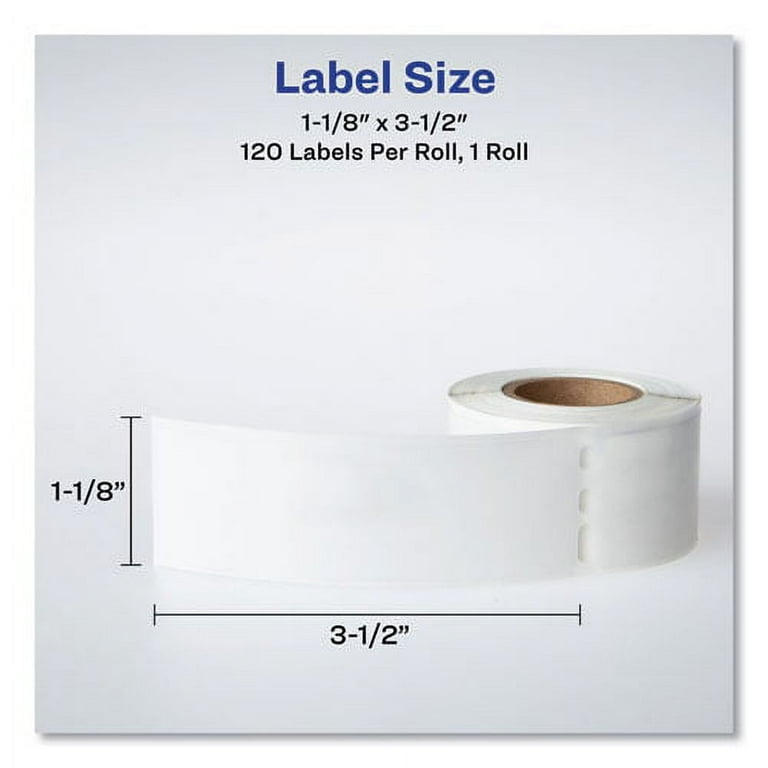 Thermal Printer Labels, Thermal Printers, 1.13 x 3.5, Clear, 120/Roll, 1 Roll/Pack Thermal Printer Labels, Thermal Printers, 1.13 x 3.5, Clear, 120/Roll, 1 Roll/Pack