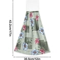 thumbnail image 3 of SKYSONIC Blue and Pink Flowers Pattern on Green 2Pcs Hanging Hand Towels with Hanging Loop, Absorbent Bathroom Hand Towels Soft Thick Dish Cloth Hand Towels for Kitchen Bathroom, 12"x17" Hangi, 3 of 6
