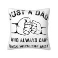 thumbnail image 1 of Solo un papá que siempre regresaba con las fundas de almohada de terciopelo de leche, fundas de almohada decorativas suaves y acogedoras con cremallera oculta para dormitorio, sofá, sillón, funda de, 1 of 8