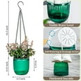 thumbnail image 5 of Bexikou 3 Pcs Hanging Planter Pots,Self-Watering Hanging Basket with Drainage Hole and Metal Chain,Succulent Flower Plant Pot Container for Indoor Outdoor Garden Balcony Wall Decor, 5 of 7