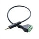 thumbnail image 1 of Adaptador de terminal de tornillo de 3,5 mm Cable de altavoz Trrs estéreo de 4 núcleos, 1 of 5