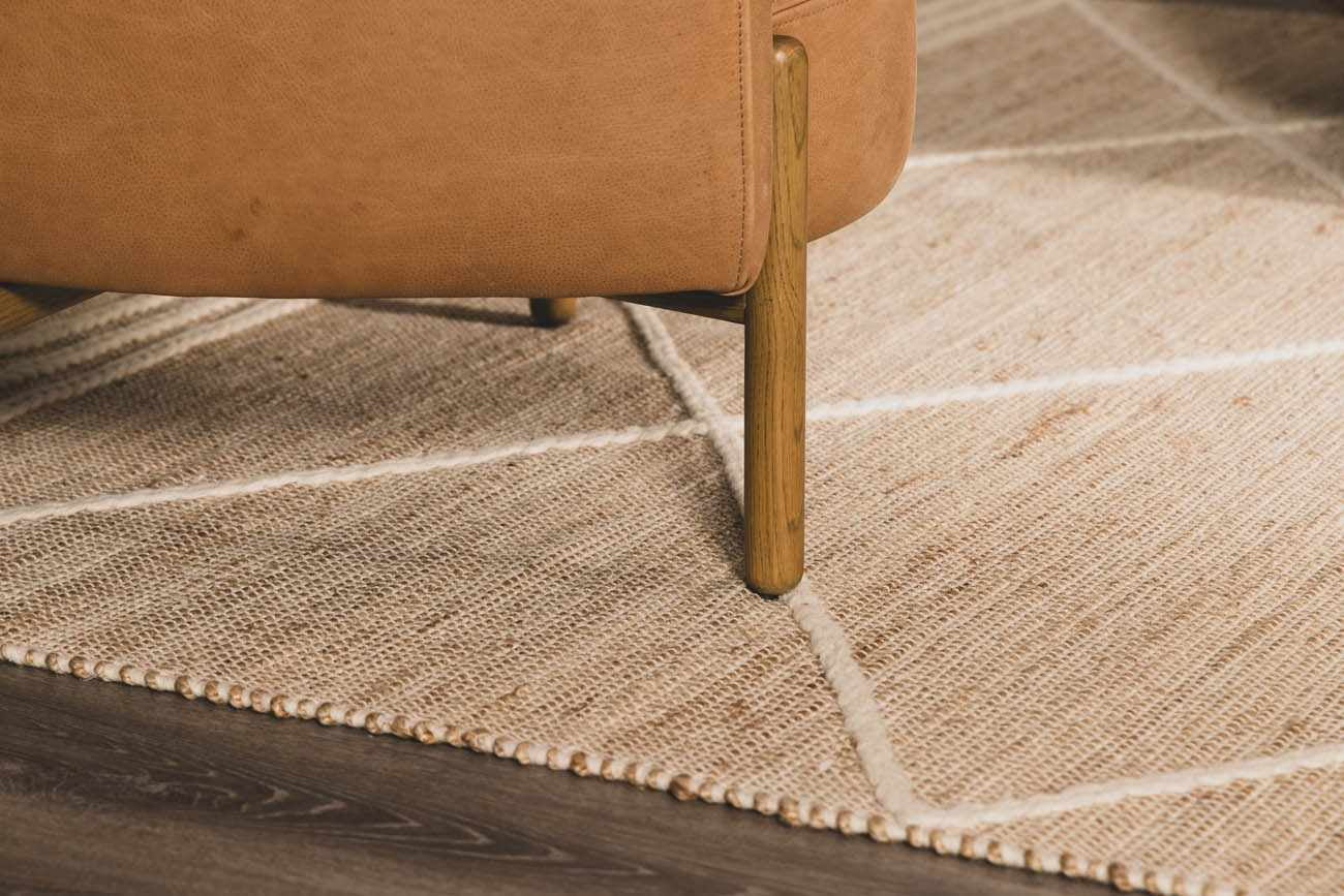 Hauteloom Gulnur Jute Hallway, Kitchen Runner Rug - Global - Beige - 2'6" x 8'