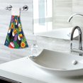 thumbnail image 5 of Yayeee Kitchen Hanging Hand Towels Set of 2 with Loop Bathroom Absorbent Tie Towel, Colorful Toucans Pattern, 5 of 7