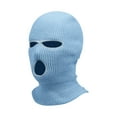 thumbnail image 2 of TQWQT 3-Hole Knitted Full Face Cover Ski Mask, Winter Balaclava Warm Knit Full Face Mask for Outdoor Sports Sky Blue, 2 of 4