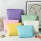 thumbnail image 1 of Bolsa de cosméticos de punto impermeable, estuche portátil estilo Ins, diseño de rayas con bloques de color, ideal para viajes, para maquillaje, organizador de artículos esenciales diarios, accesorio, 1 of 9