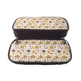 thumbnail image 5 of Picia Thanksgiving Pattern Large Capacity PU Leather Pencil Case Organizer Pen Marker Holder Double Zipper Storage Bag Big Pencil Pouch for College Office, 5 of 6