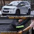 thumbnail image 4 of Funda para parabrisas de coche EcoNour para hielo y nieve con espejos laterales, color negro, 4 of 8