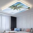 thumbnail image 2 of Beach Palm Tree Magnetic Fluorescent Light Covers for Ceiling Lights 2x4 Feet, Ocean Coastal Sky Nature Scenery Office Classroom Kitchen Drop Ceiling Light Covers Lighting Filters Shade Panel 3 Packs, 2 of 9