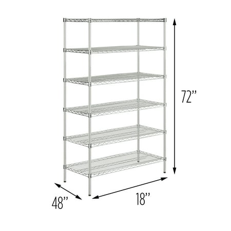 Honey Can Do 6-Tier Adjustable Shelving Unit with 600-lb Weight Capacity