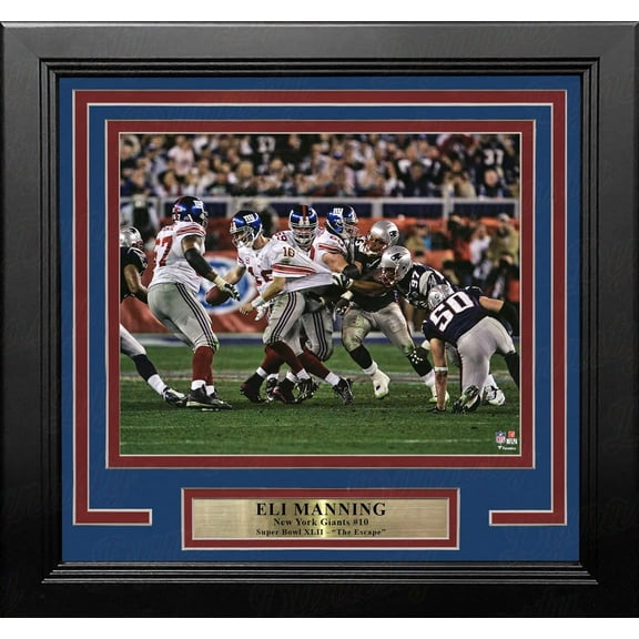 Eli Manning Sack Escape New York Giants 8" x 10" Framed Football Championship Photo
