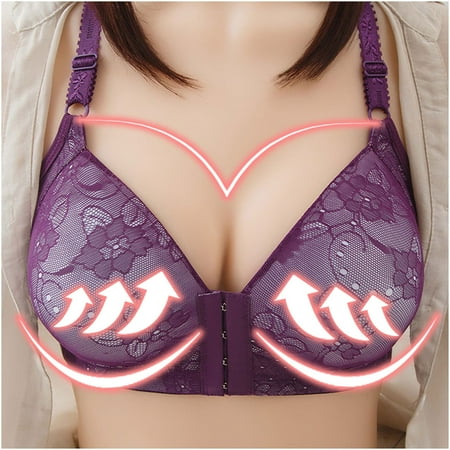 

muxika Women s Wireless Bra Front Closure Bras for Women No Underwire Comfortable Bra Lift and Support Wire Free Everyday Bra