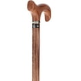 thumbnail image 5 of Scorched Beechwood Derby Walking Cane - Elegant Wooden Cane for Men and Women with Derby Handle Grip and Silver Collar Detail - Stylish Walking Stick for Seniors, 5 of 6